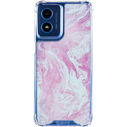 Blue and Purple Marble Moto G 5G (2024) Clear Case